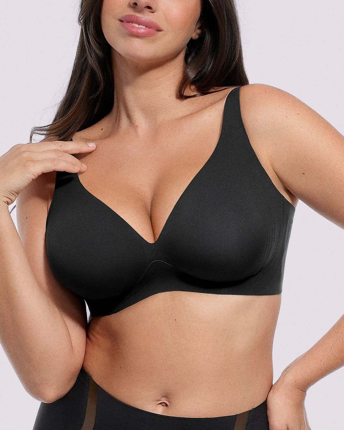Sutien cu decolteu în V, fără cusături, Curve Code™ LYCRA®FitSense™