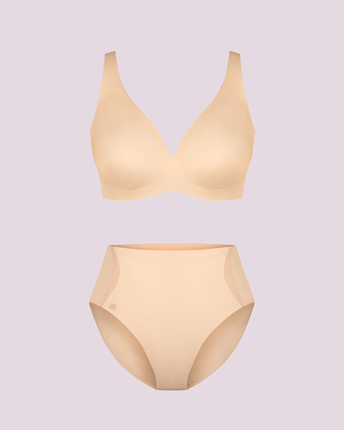 Curve Code™ LYCRA®FitSense™ Wireless V-Neck Bra + Brief