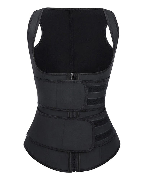 Black waist trainer on a white background
