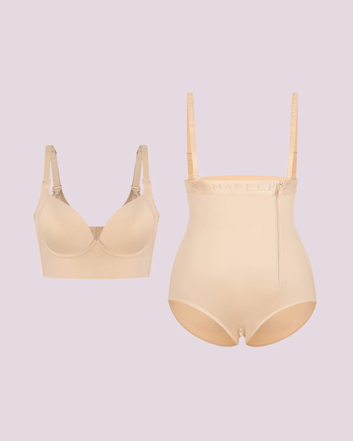 Ensemble soutien-gorge push-up et culotte taille haute