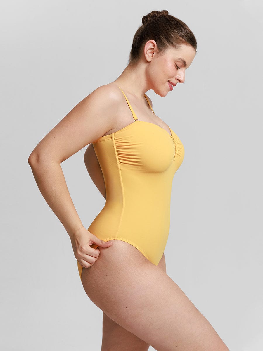 Strapless U-Wire Tummy Control One-Piece Swimsuit