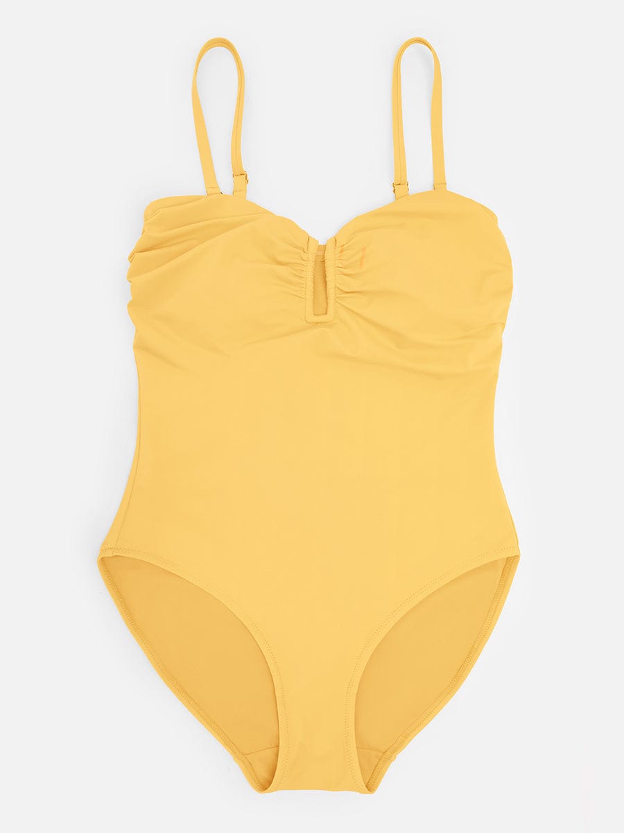 Strapless U-Wire Tummy Control One-Piece Swimsuit