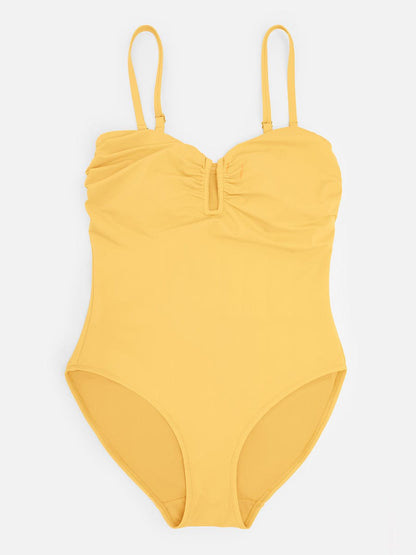 Strapless U-Wire Tummy Control One-Piece Swimsuit