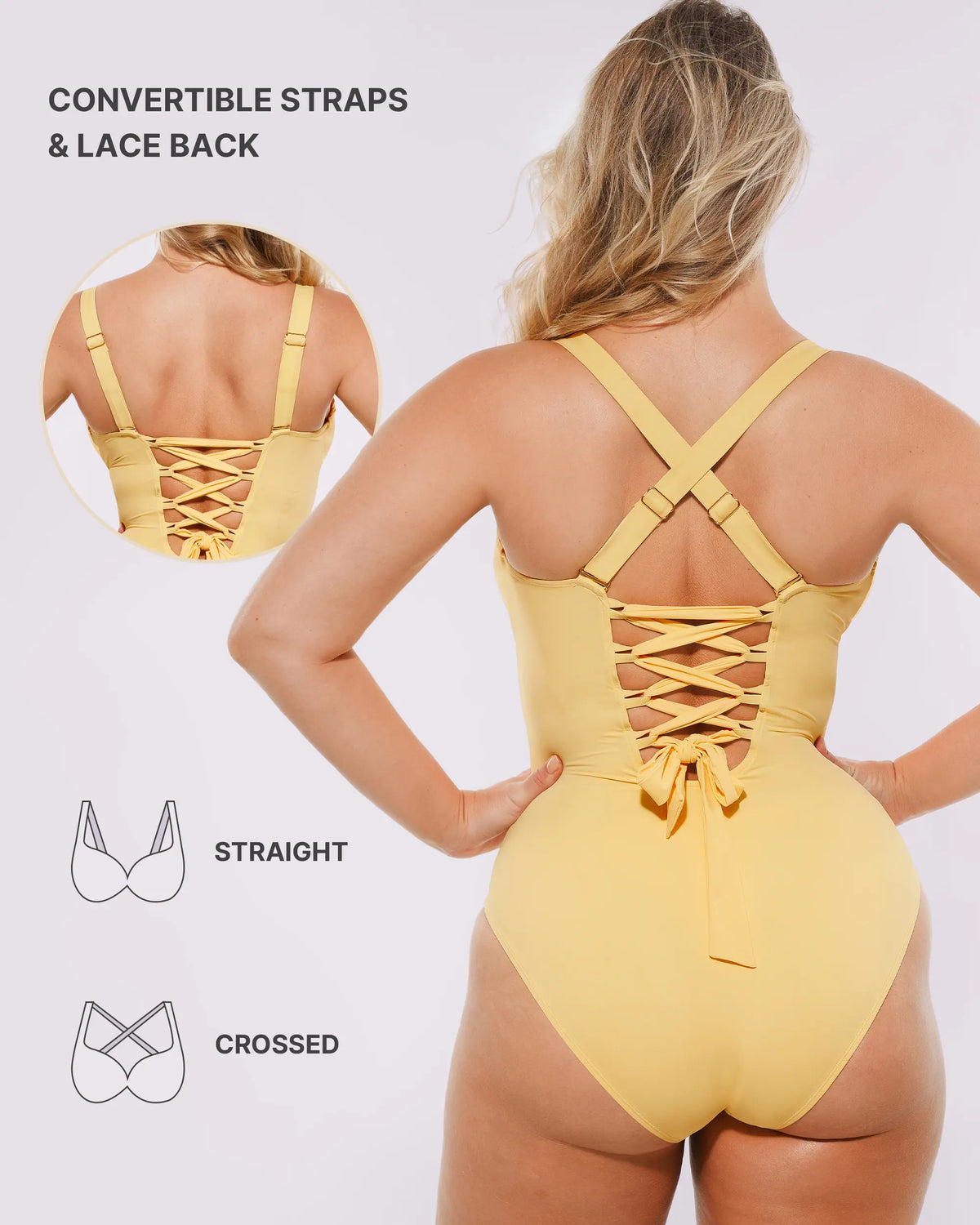 Fato de Banho Modelador Smart Sculpt™ com Decote em V e Franzido