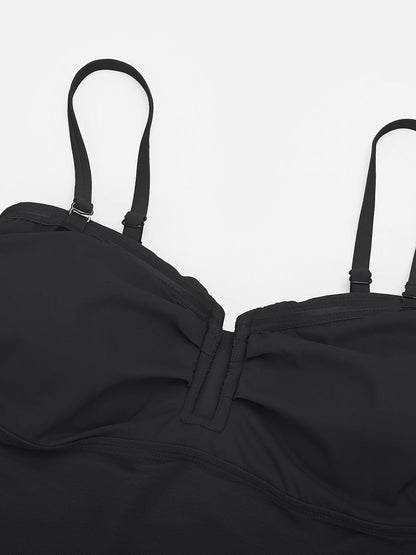 Strapless U-Wire Tummy Control One-Piece Swimsuit