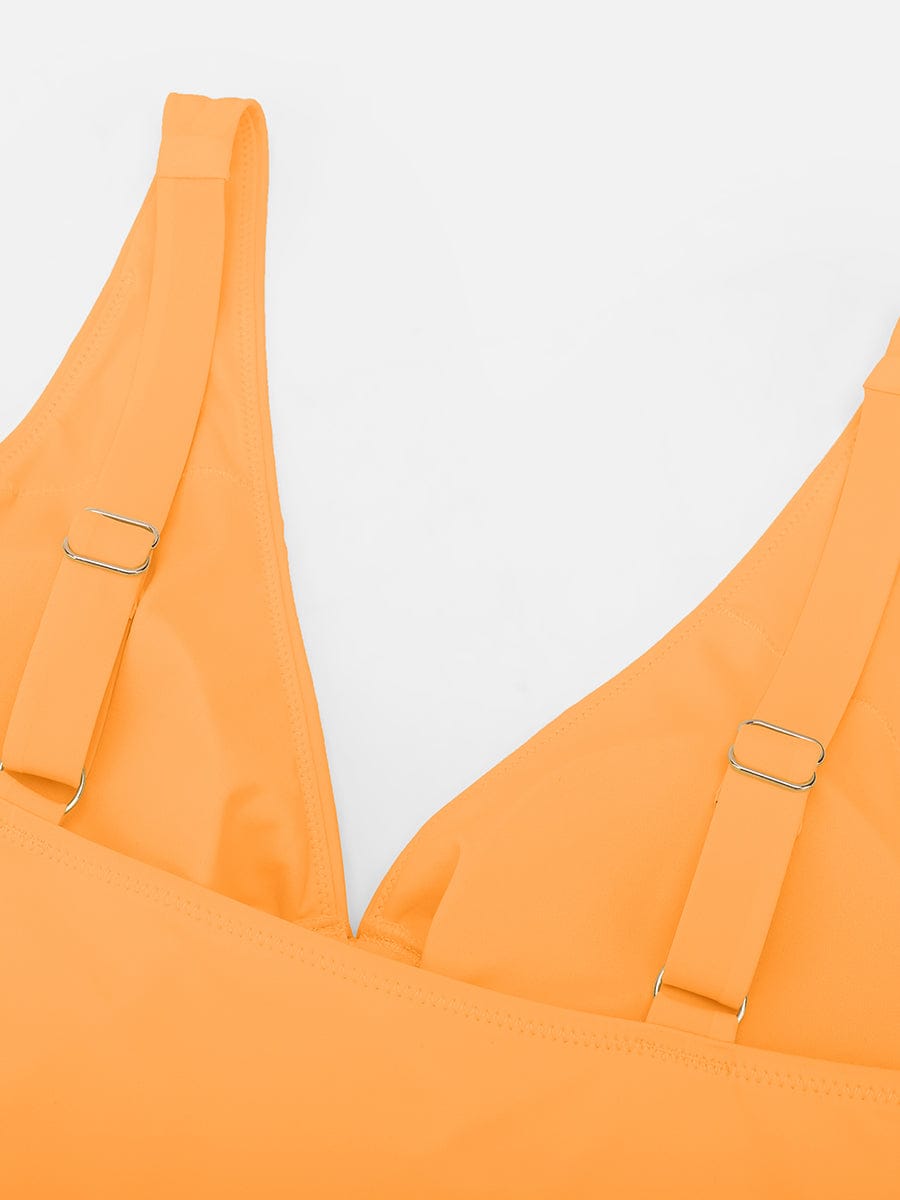 Ruched Mesh Tummy Control One-Piece Swimsuit