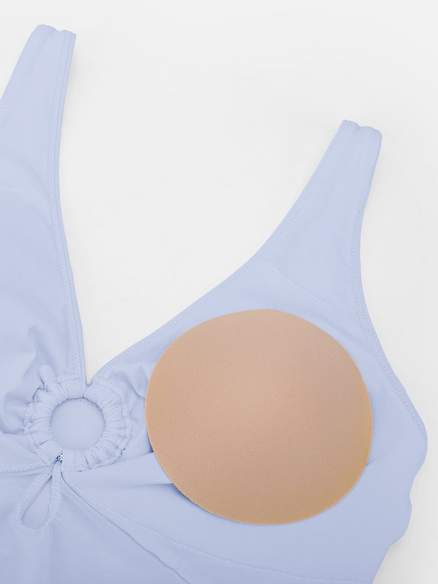 Ruched Mesh Tummy Control One-Piece Swimsuit