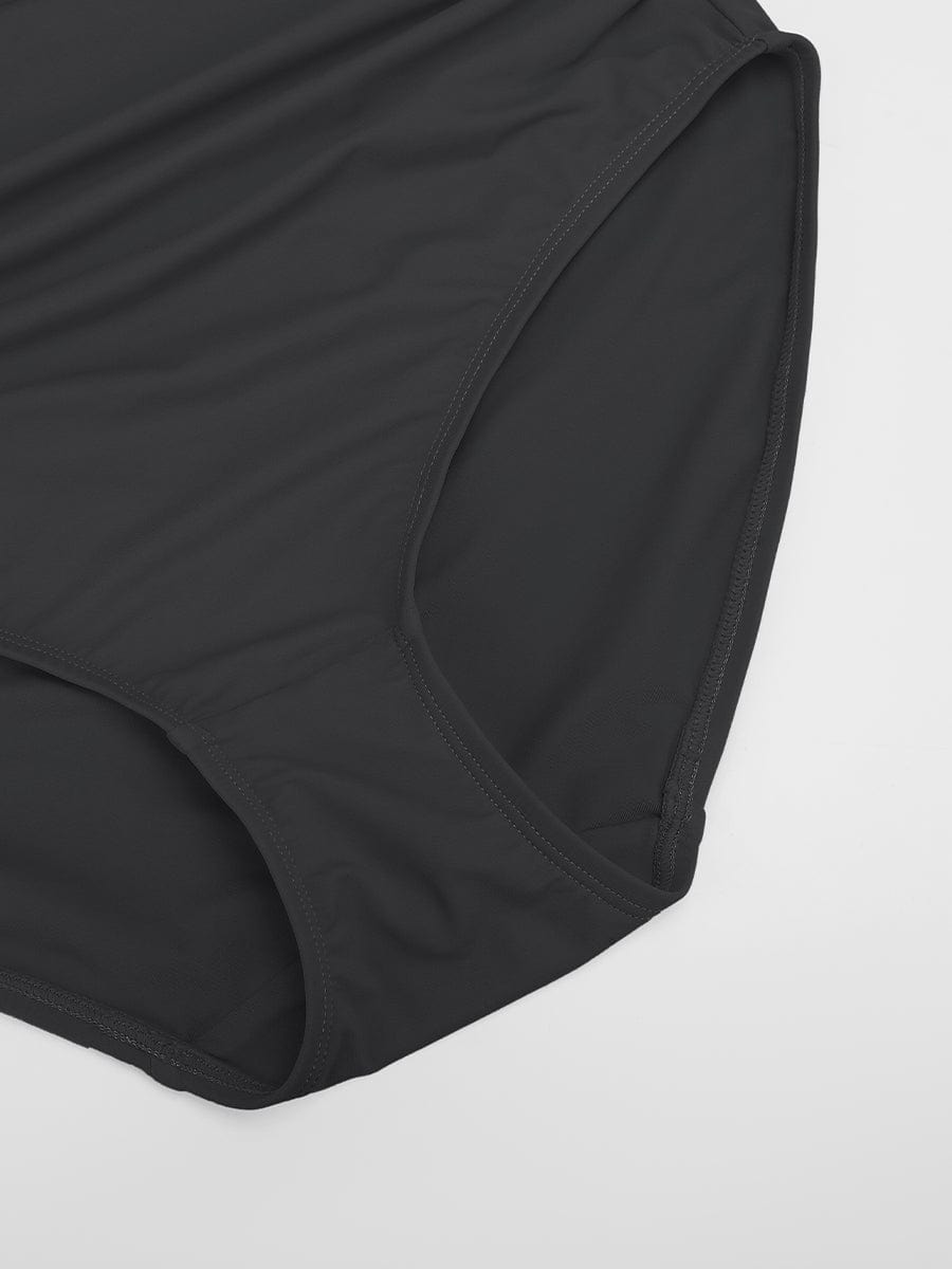 One-Shoulder Ruched One-Piece Swimsuit
