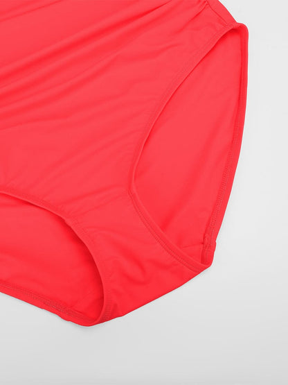 One-Shoulder Ruched One-Piece Swimsuit