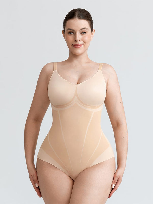 Liquid Lycra™ Leichter formender V-Ausschnitt-Body