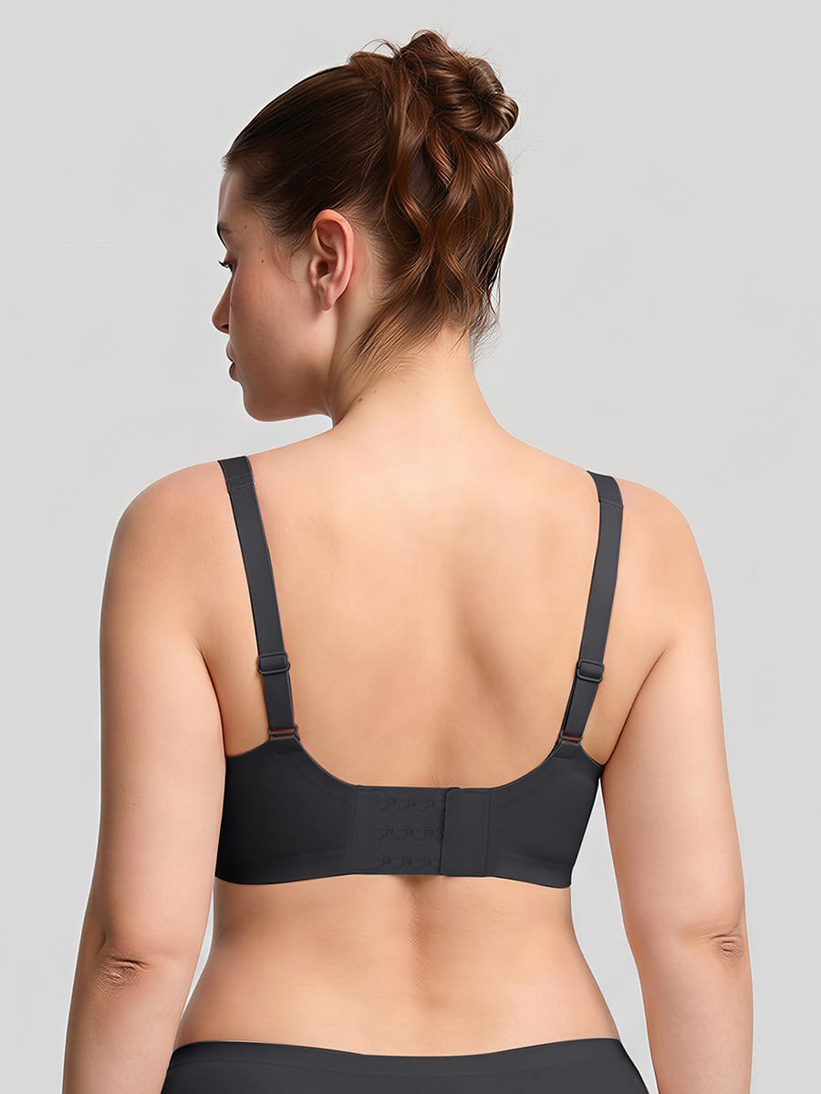 Nahtloser Wireless-BH mit Cut-Out, Jelly-Support, bequemer T-Shirt-BH für große Oberweite
