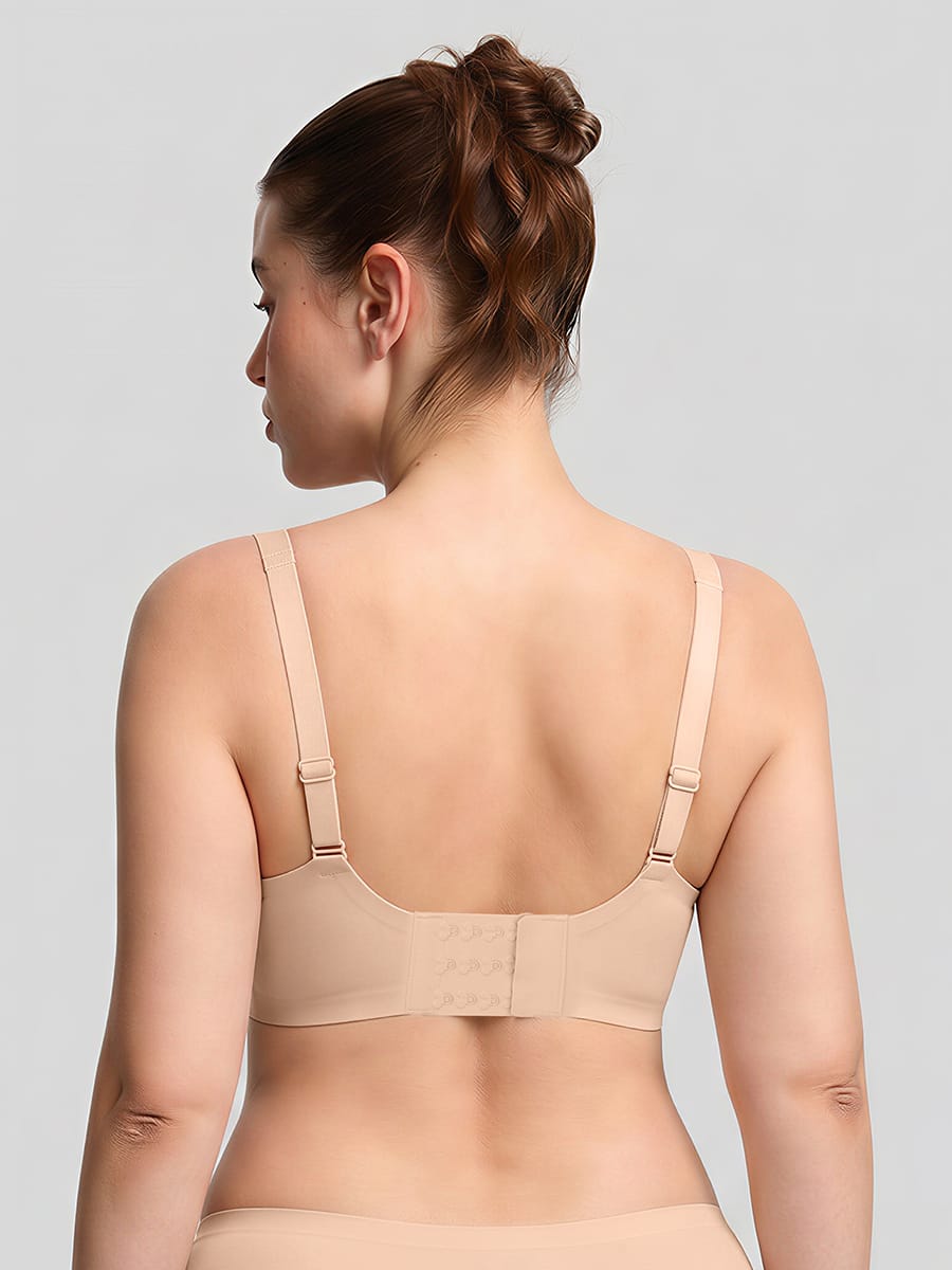 Nahtloser Wireless-BH mit Cut-Out, Jelly-Support, bequemer T-Shirt-BH für große Oberweite