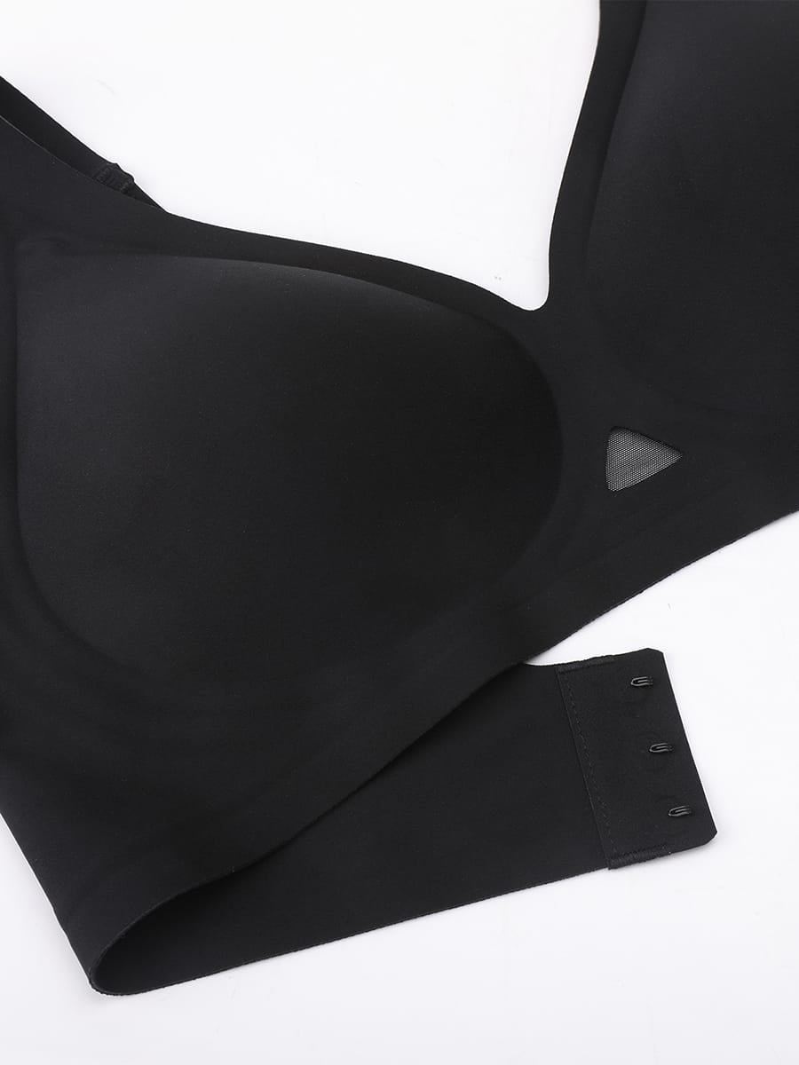 Nahtloser Wireless-BH mit Cut-Out, Jelly-Support, bequemer T-Shirt-BH für große Oberweite