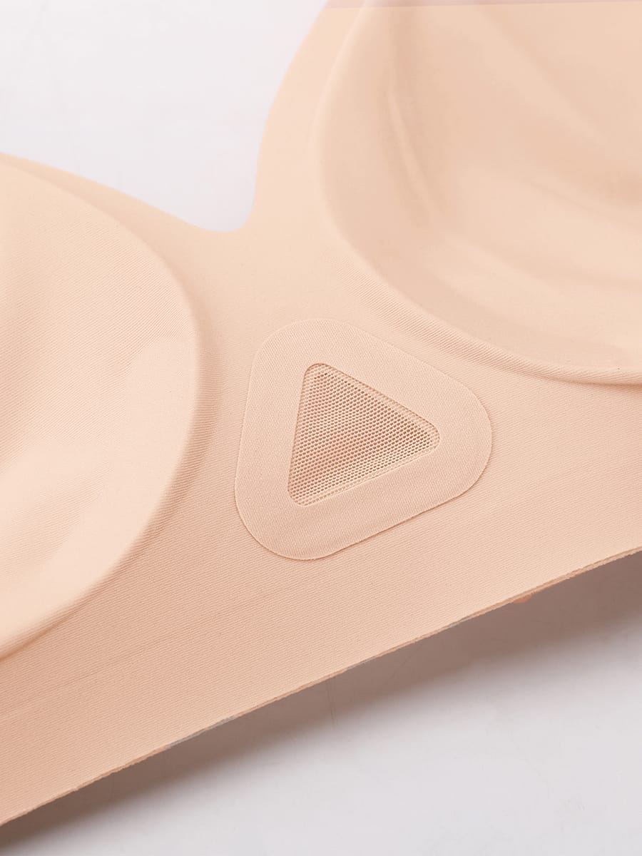 Nahtloser Wireless-BH mit Cut-Out, Jelly-Support, bequemer T-Shirt-BH für große Oberweite