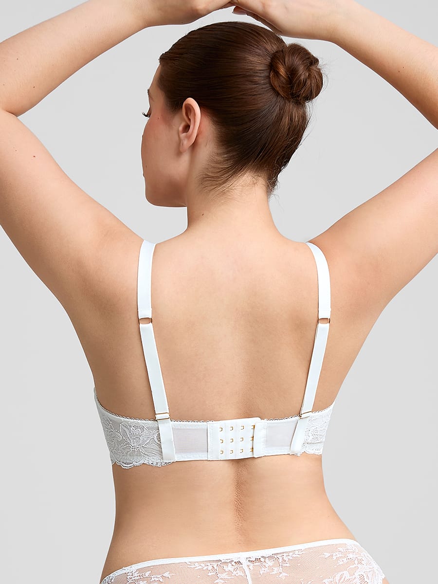 Unlined Underwire Sheer Floral Mesh Lace Bra