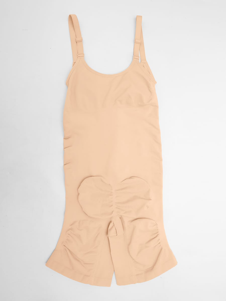 Naadloze corrigerende bodysuit met onzichtbare rits, buikcorrectie, liftend effect voor de billen en verstelbare schouderbandjes