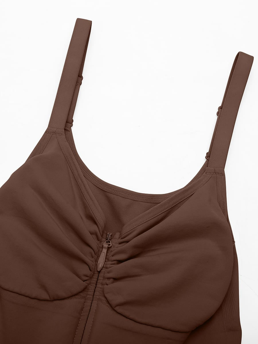 Naadloze corrigerende bodysuit met onzichtbare rits, buikcorrectie, liftend effect voor de billen en verstelbare schouderbandjes