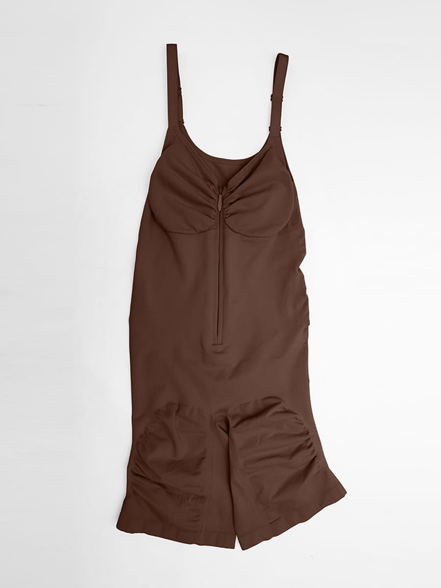 Naadloze corrigerende bodysuit met onzichtbare rits, buikcorrectie, liftend effect voor de billen en verstelbare schouderbandjes