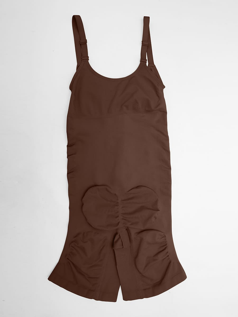 Naadloze corrigerende bodysuit met onzichtbare rits, buikcorrectie, liftend effect voor de billen en verstelbare schouderbandjes