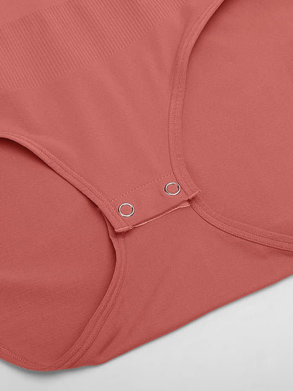 Seamless Shapewear Bodysuit Buttery Soft Tummy Control Crew Neck