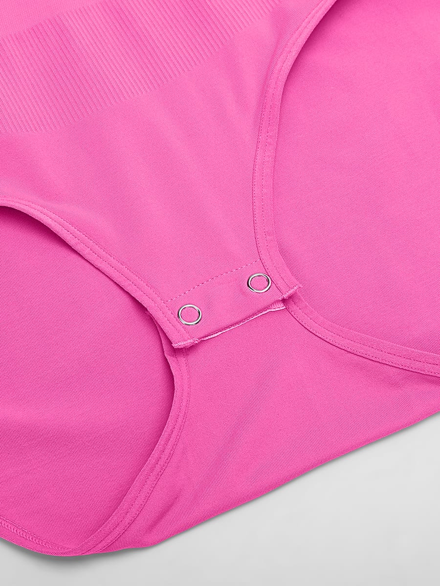 Seamless Shapewear Bodysuit Buttery Soft Tummy Control Crew Neck