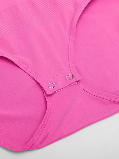 Seamless Shapewear Bodysuit Buttery Soft Tummy Control Crew Neck