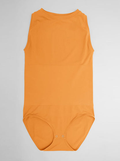 Seamless Shapewear Bodysuit Buttery Soft Tummy Control Crew Neck