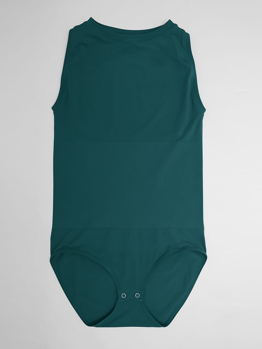 Seamless Shapewear Bodysuit Buttery Soft Tummy Control Crew Neck