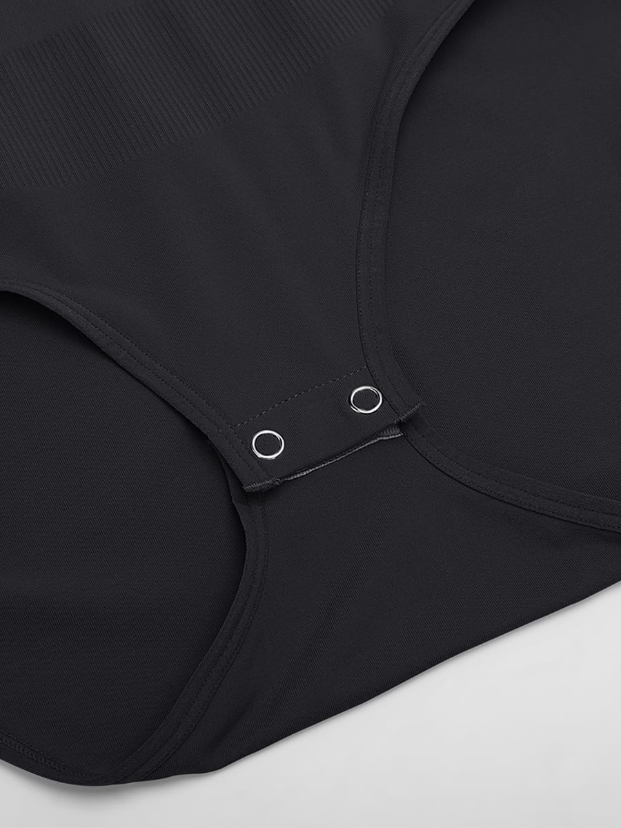 Seamless Shapewear Bodysuit Buttery Soft Tummy Control Crew Neck