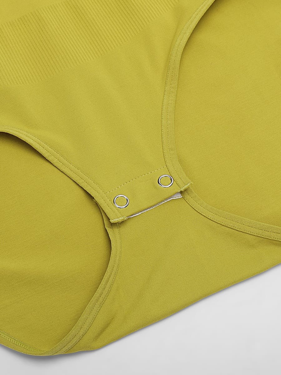 Seamless Shapewear Bodysuit Buttery Soft Tummy Control Crew Neck