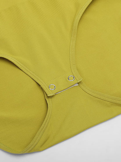 Seamless Shapewear Bodysuit Buttery Soft Tummy Control Crew Neck