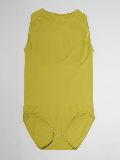 Seamless Shapewear Bodysuit Buttery Soft Tummy Control Crew Neck