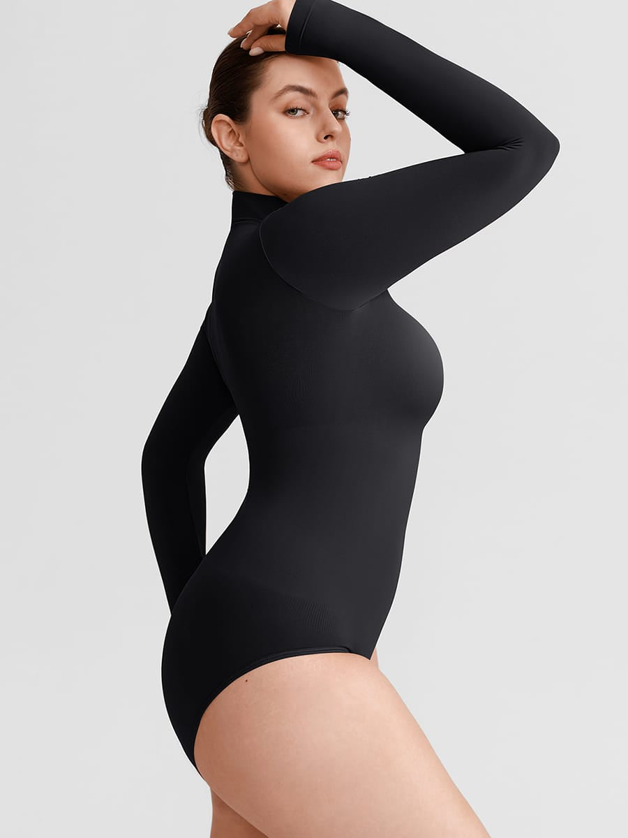 Body sculptant seconde peau, sans coutures, doux comme du beurre, avec fermeture à boutons-pression à l'entrejambe