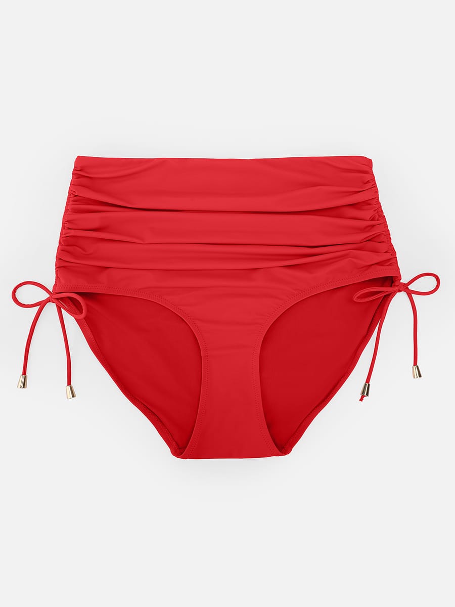 Deep V Metal Ring Tummy Control Swimsuit with Removable Pads