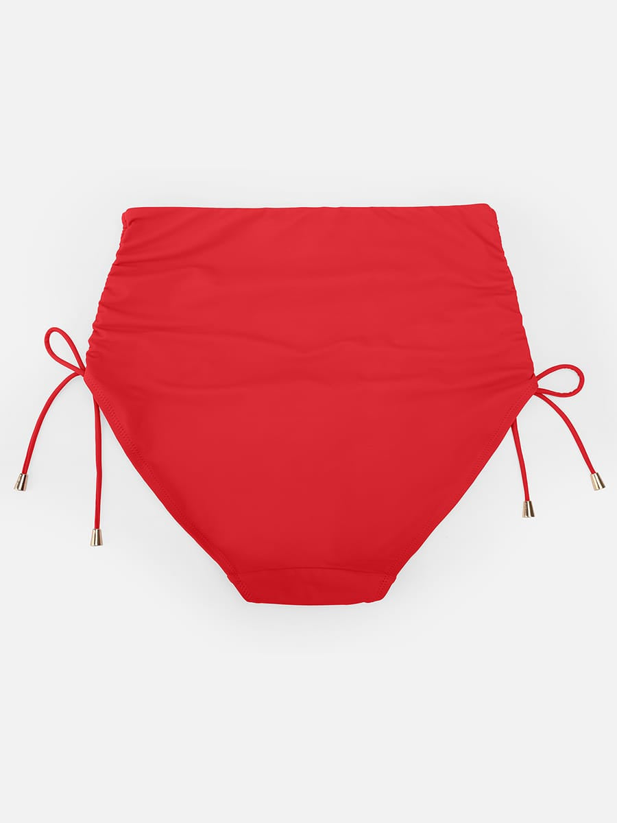 Deep V Metal Ring Tummy Control Swimsuit with Removable Pads