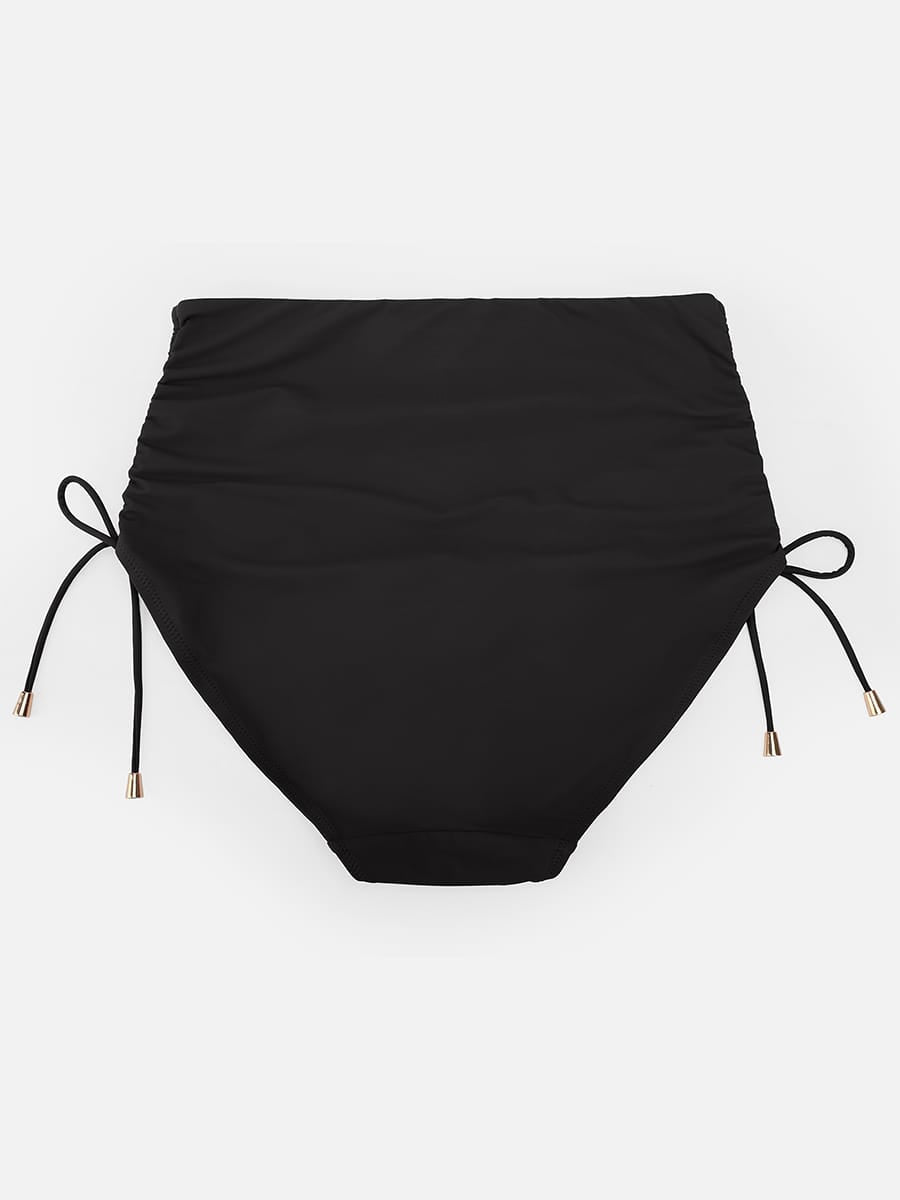 Deep V Metal Ring Tummy Control Swimsuit with Removable Pads