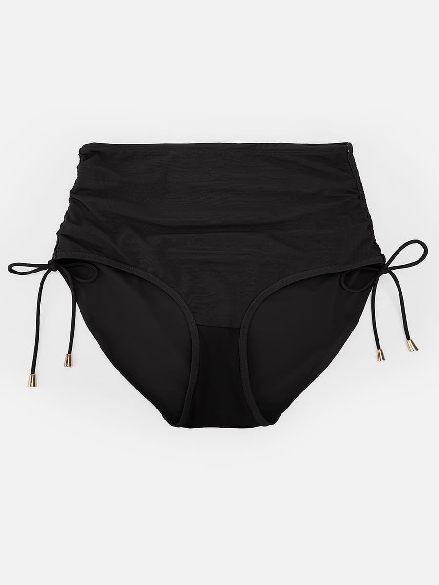 Deep V Metal Ring Tummy Control Swimsuit with Removable Pads