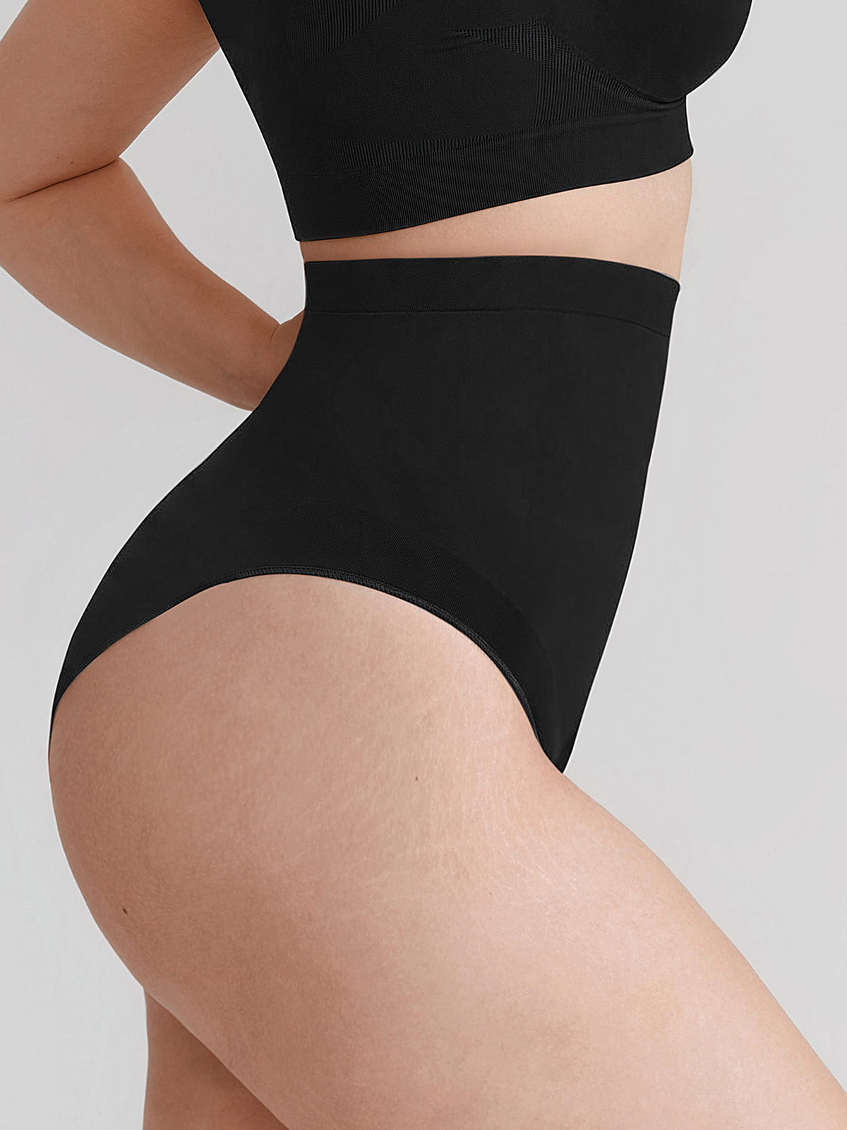 Naadloze corrigerende slip met hoge taille, buikcorrectie en anti-slip siliconenrand