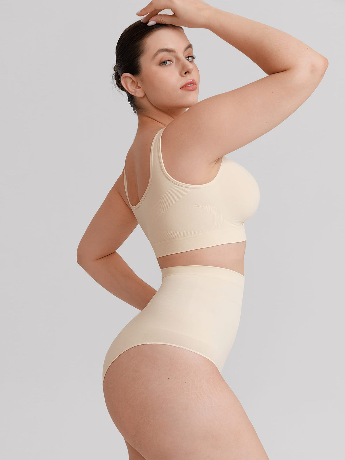 Naadloze corrigerende slip met hoge taille, buikcorrectie en anti-slip siliconenrand