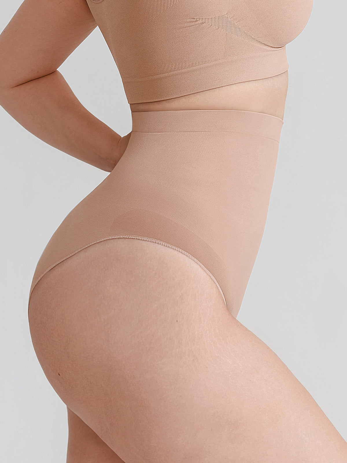 Naadloze corrigerende slip met hoge taille, buikcorrectie en anti-slip siliconenrand